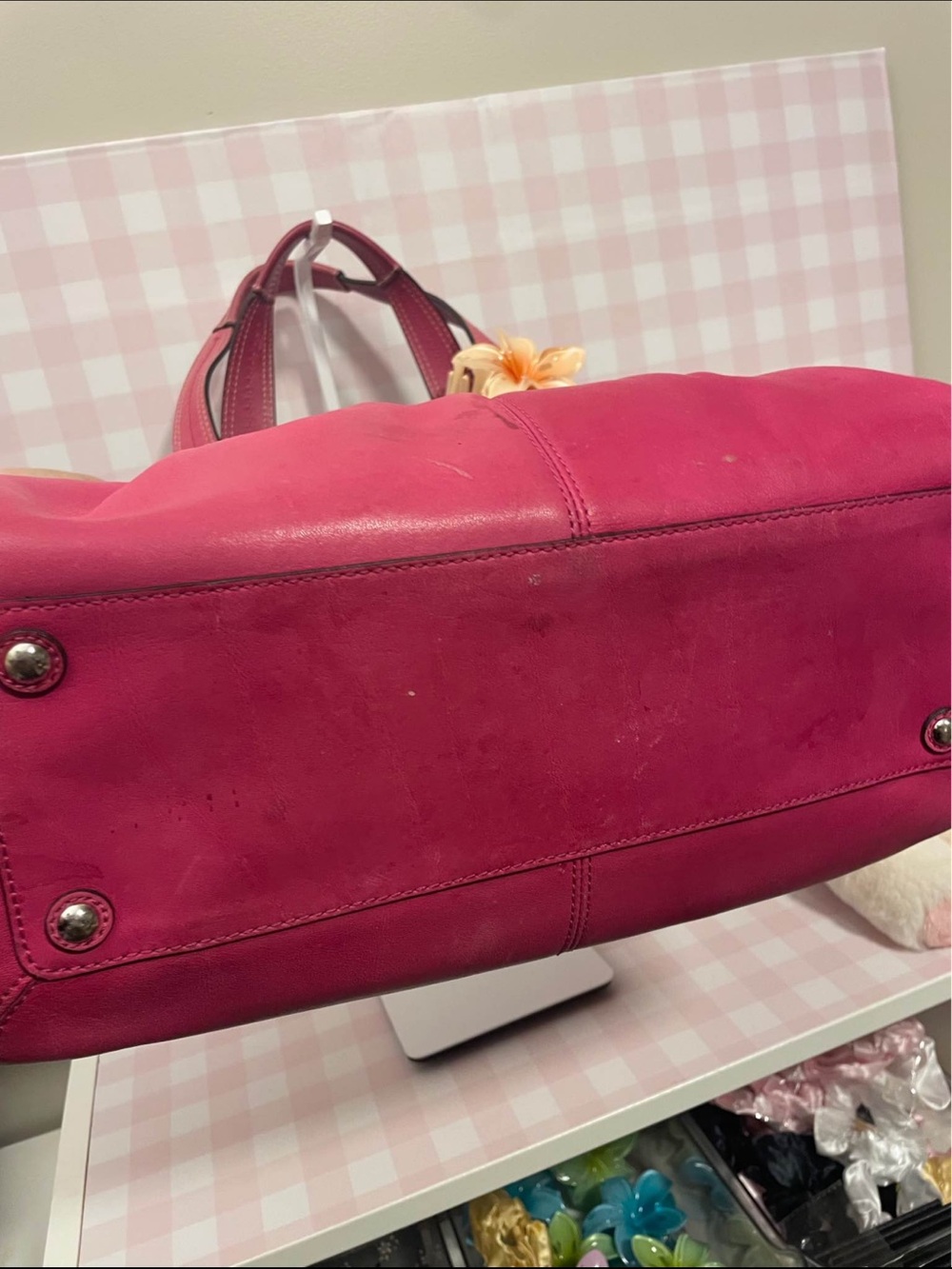 Vintage Coach Pink Leather Soho Tote - Picture 5 of 7